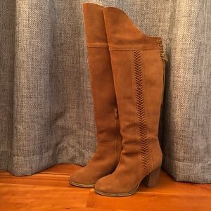 NWOT Sbicca Tan Suede Over the Knee Boots